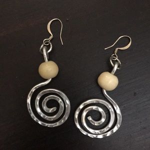 Hammered metal earrings